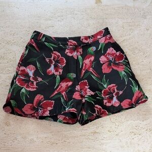 Claudie Pierlot Paris Eren Tropical Print Shorts Size 36 US 4 Parisian Designer